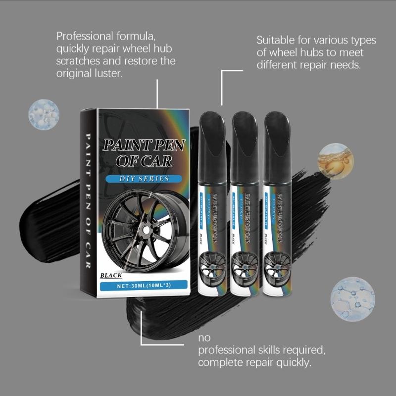 30ml Creion Retuș Vopsea Roată Auto Creion Corector Zgârieturi Roată Auto Negru