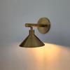 Handcrafted Cone‑Shade Brass Wall Sconce – Modern Minimal Light