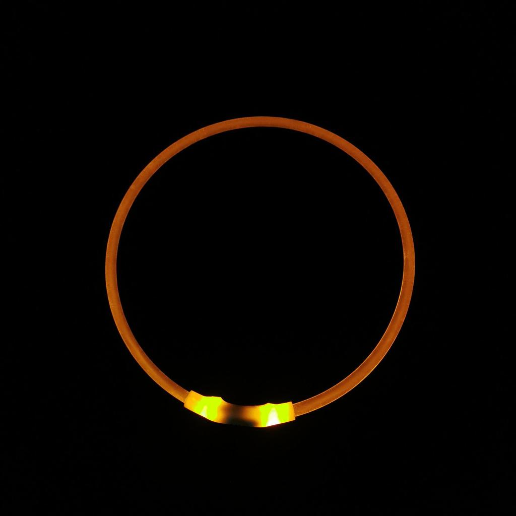 USB Rechargeable LED Dog Collar - Adjustable Light-Up Neck Ring for Large, Medium, and Small Dogs