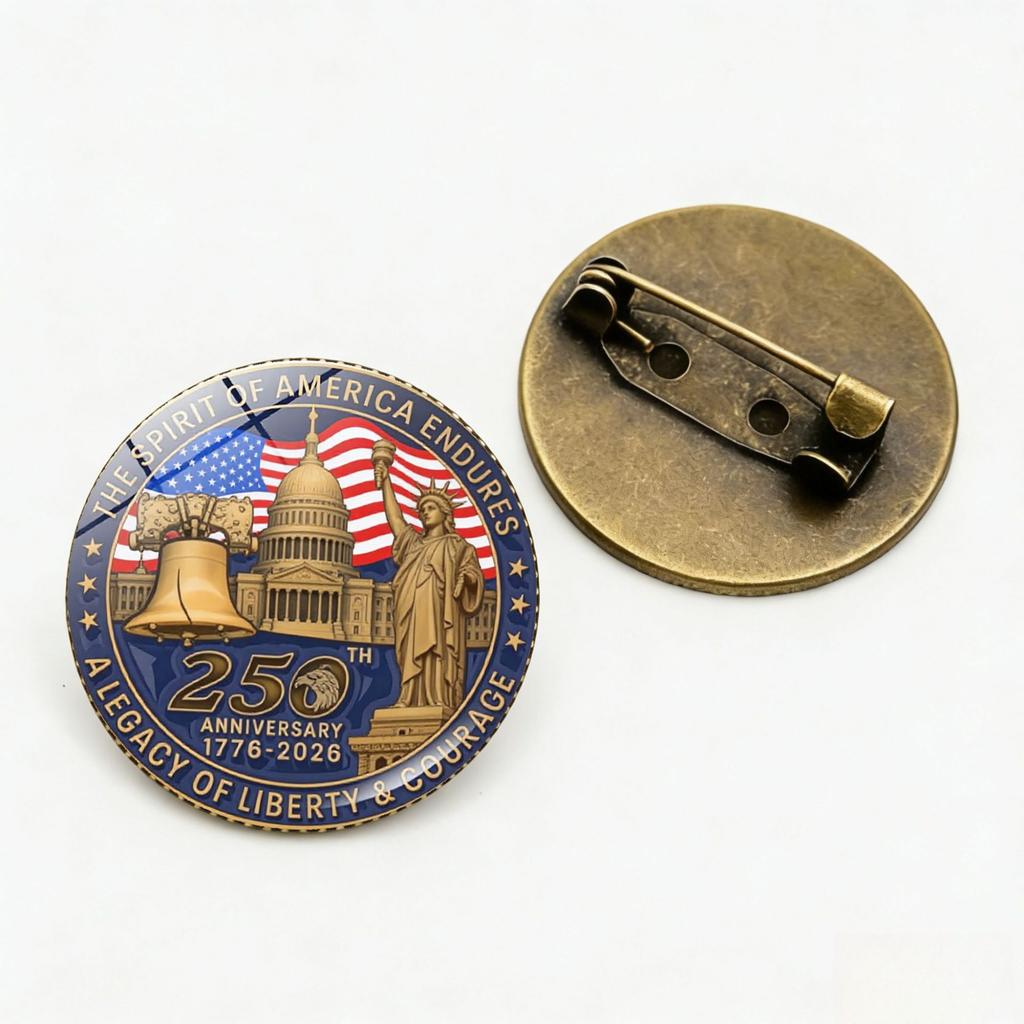 250th Anniversary Of The United States Commemorative Pin Us 250th Liberty Eagle Brooch 1776-2026 American Patriotic Badge Eagle