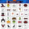 30pcs Happy Halloween Photo Booth Props Kit Witch Hat Pumpkin Bat Fancy Selfie Picture Prop for Kids Adults Dress Up Accessories