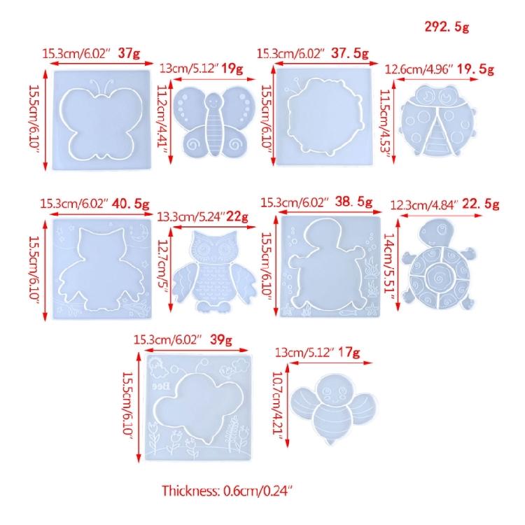 Animals Silicone Mold Puzzle Preschool Kids Baby Puzzles Cartoon Resin Mold Gift