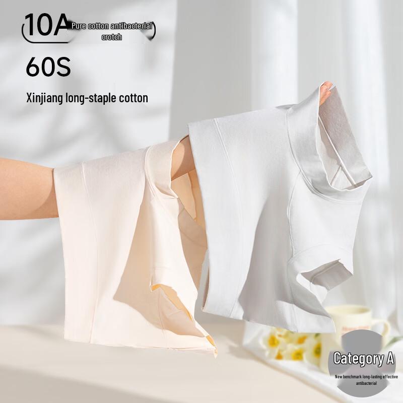 LANGSHA Women's 80S Pure Cotton High-Waist Boxer Briefs 3-Pack