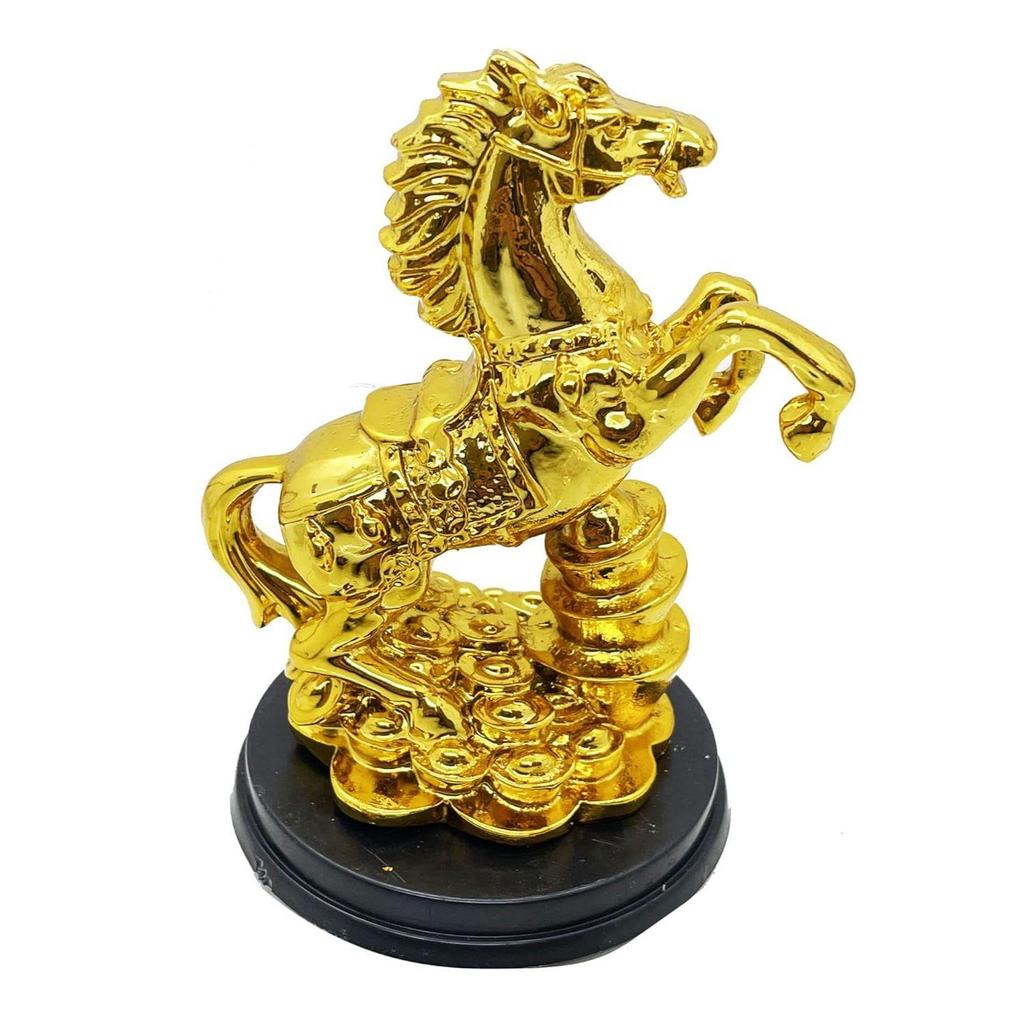 Exclusive Golden Polyresin Fengshui Victory Running Horse for Positive Energy Vibrations