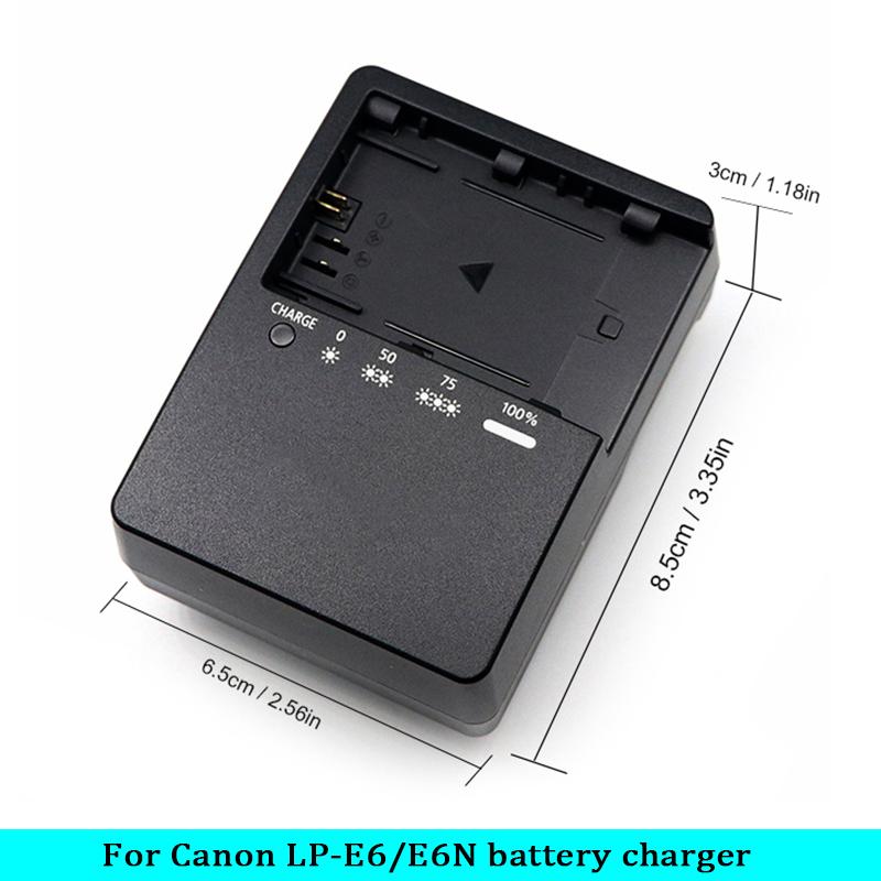 LC-E6E LC-E6 Charger For Canon LP-E6 LP-E6N LP-E6NH Battery EOS 70D 60D 5D Mark III 5D Mark IV 5DSR 6D MARK II 60D 80D 7D  R5 R6