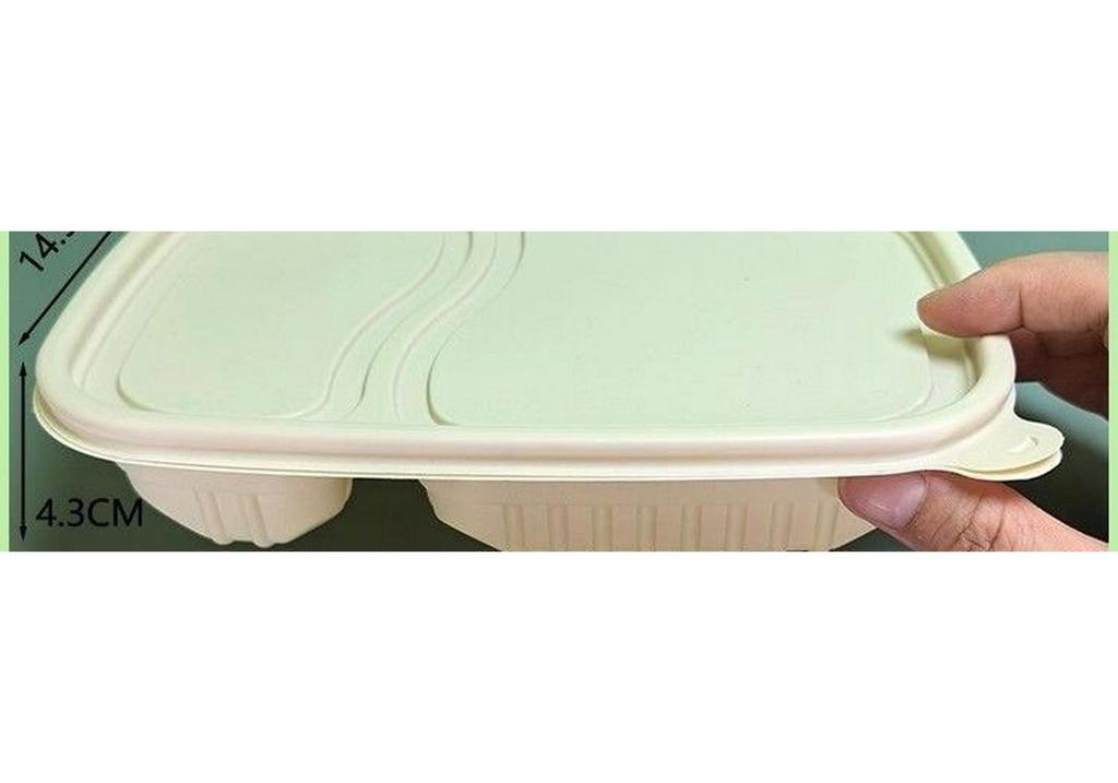 Eco-Friendly Biodegradable Corn Starch Lunch Box with Lid