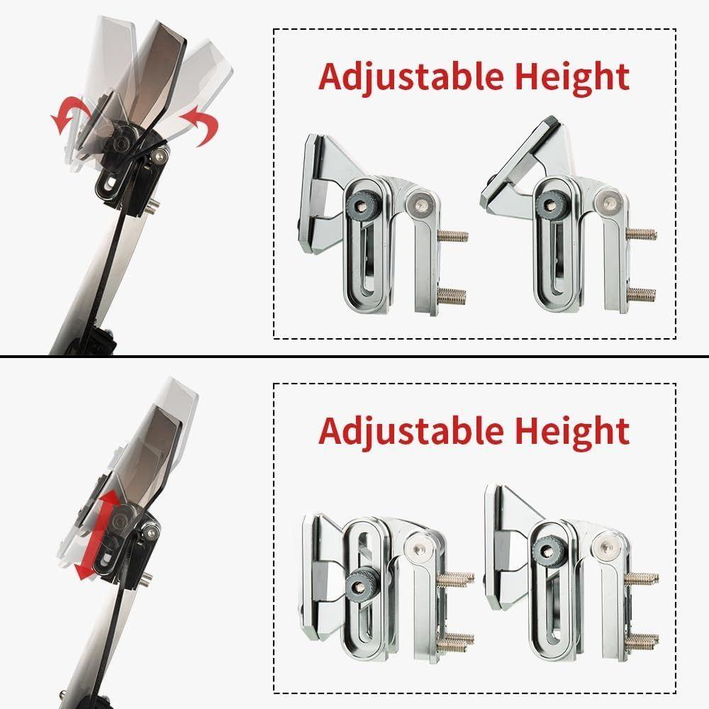 Clip On Motorcycle Windshield Adjustable Motorcycle Wind Screen  Dirt Bikes