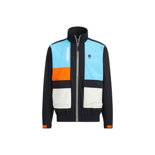 adidas Colorblock Retro Sports Stand Collar Workwear Jacket for Men, Black L