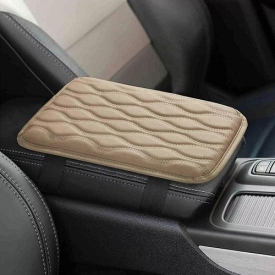 Universal Car Armrest Pad Cover Center Console Seat Box PU Leather Cushion Mat