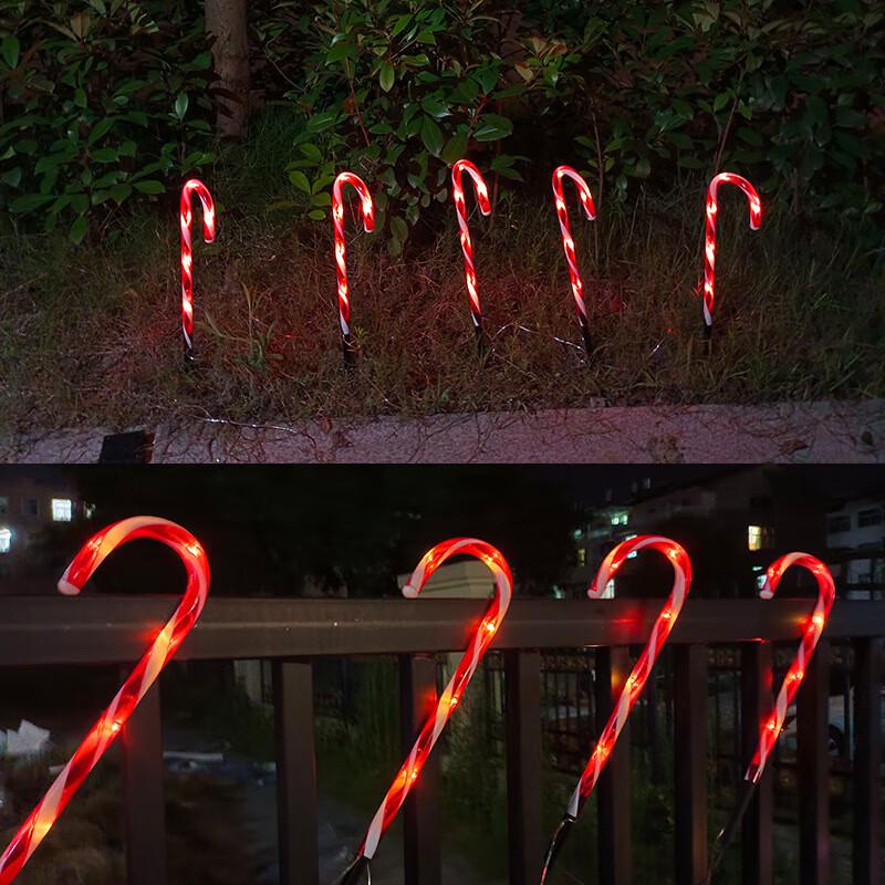 Pailide Solar Christmas Candy Cane String Lights
