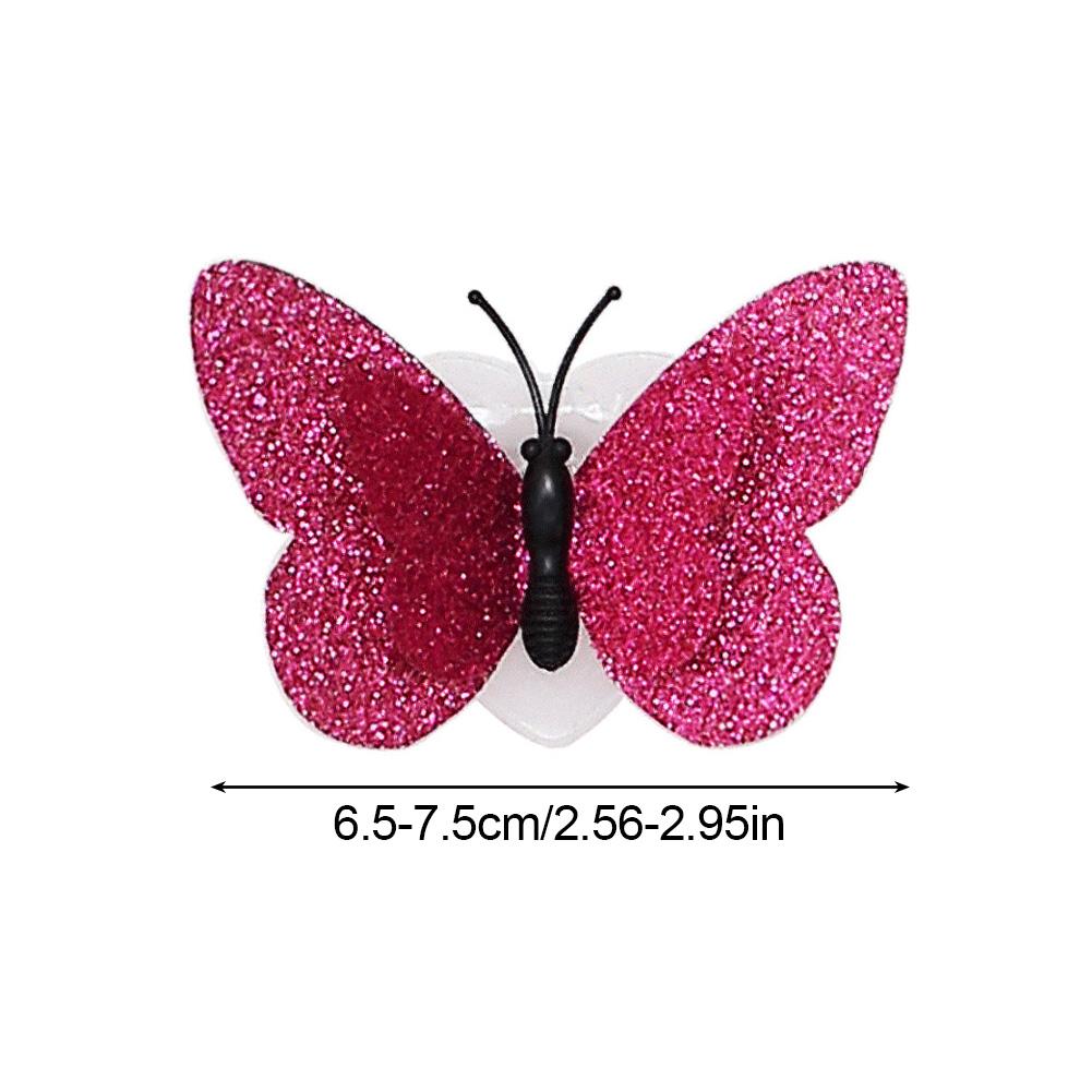 Doppelschichtige Schmetterlings-Nachtlichter Kreative Bunte Leuchtende Schmetterlingslichter Aufklebbare LED-Dekor-Wandlampe