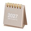 Tragbarer Schreibtischkalender für das Büro, Mini-Schreibtisch 2026-2027, Okt. 2026 bis Dez. 2027, Aufstellbarer Klappkalender, Kleiner funktionaler Planungskalender, 14