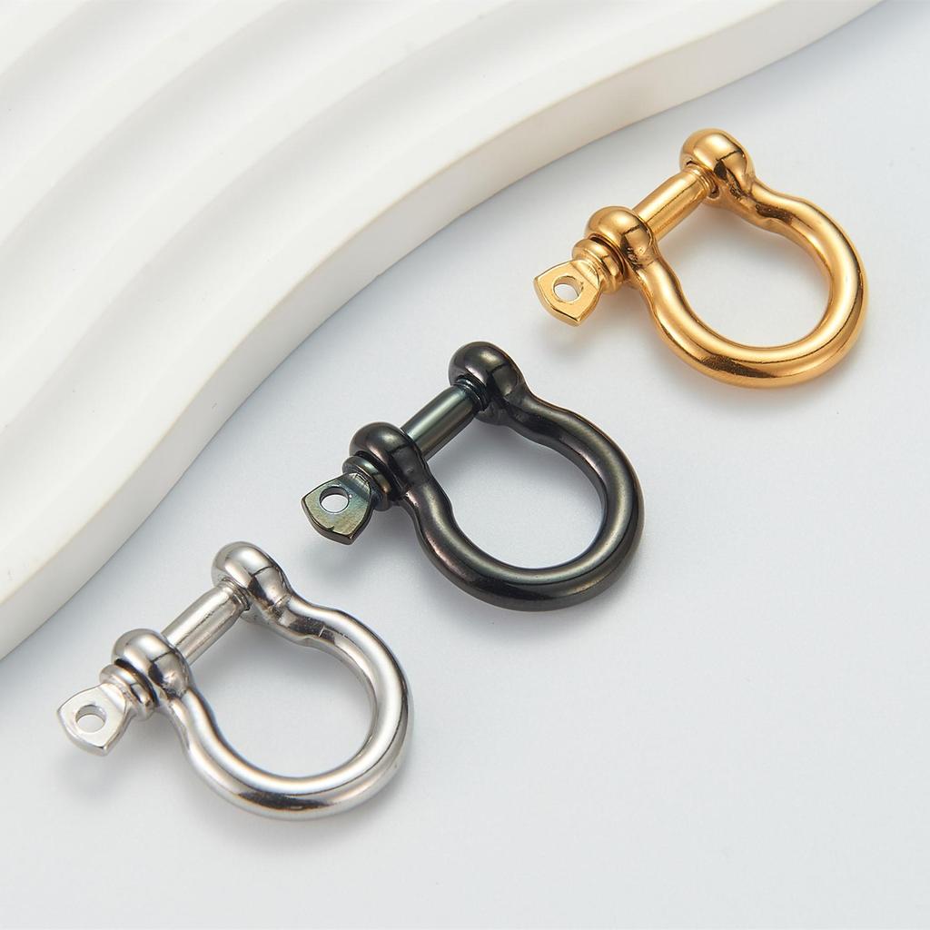 Grillo ad Arco a D in Acciaio Inossidabile Grillo a Ferro di Cavallo Bracciale Collana Grillo a U Chiusura per Gioielli