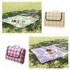 Portable Picnics Blanket Handy Mat Foldable Grid Pattern Beach Rugs Mat for Picnics Campings Travel Outdoor Concert