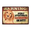 Cartel de Metal Divertido de Advertencia para Perros Decoración de Pared 20x30cm