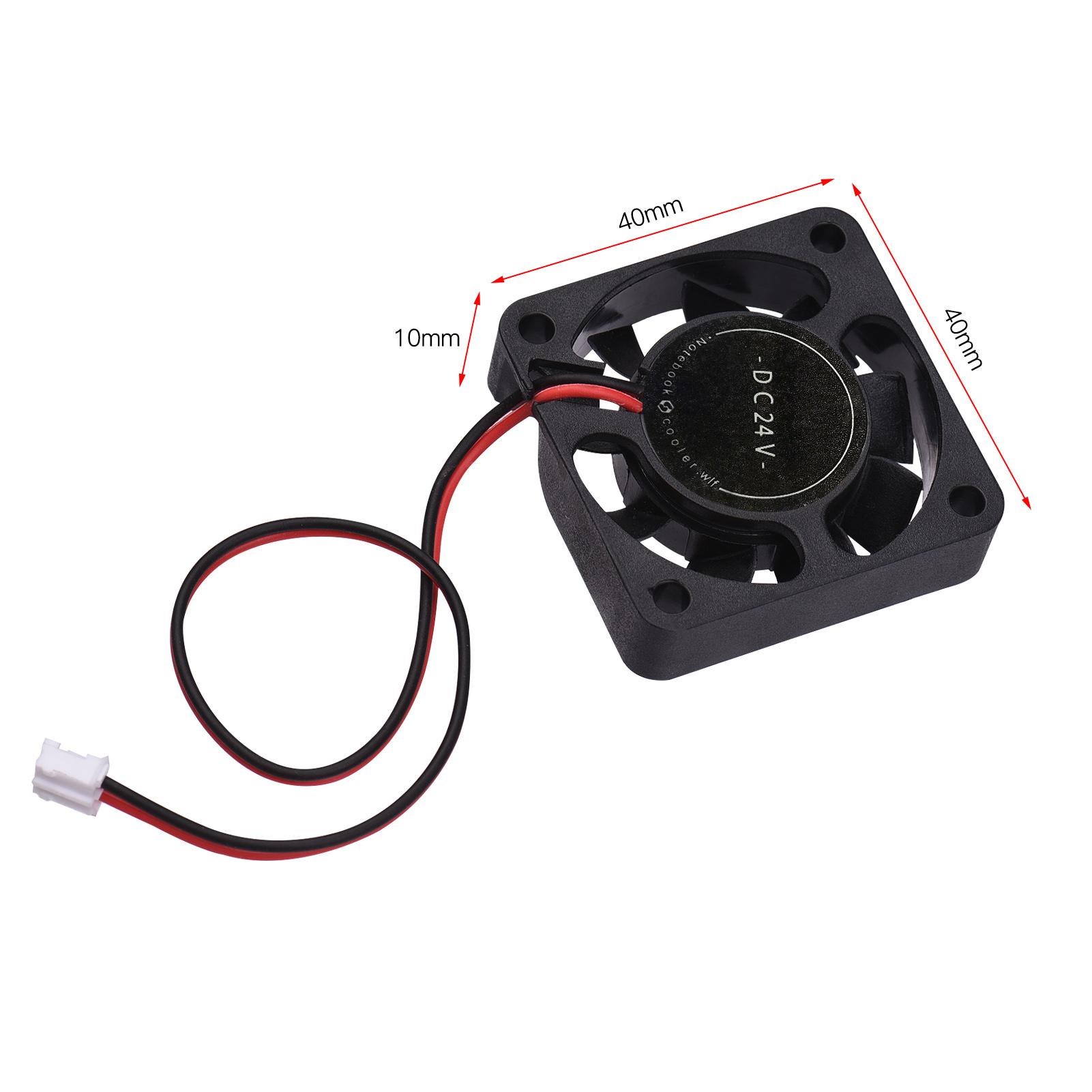 

4010 Cooling Fan 40x40x10mm 12VCelsius24V, Low Noise Fan Multiple Blades Strong Wind Force Blower Fan for 3D Printers