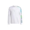 Adidas Manchester United Geometric Print Patchwork Long Sleeve Football Jersey Men Sports Jersey White HY4732