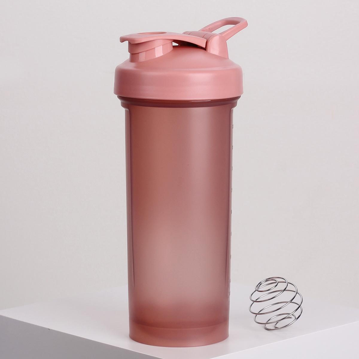 

Шейкерная чашка 1000 мл, шейкерная чашка 1 л, очень большая спортивная чашка для воды с шариком для перемешивания и ручкой 1000ml розовый