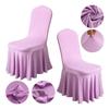 Wedding Spandex Chair Cover With Pleated Skirt Stretch Lycra Elastic For Party Banquet Hotel Decoration