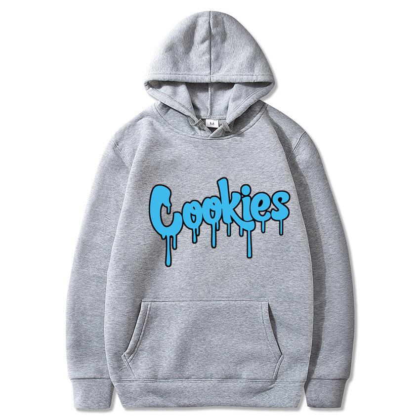 Wish2026 New Cookies Printed Fleece Men's Autumn and Winter Thick Sweater Hoodie