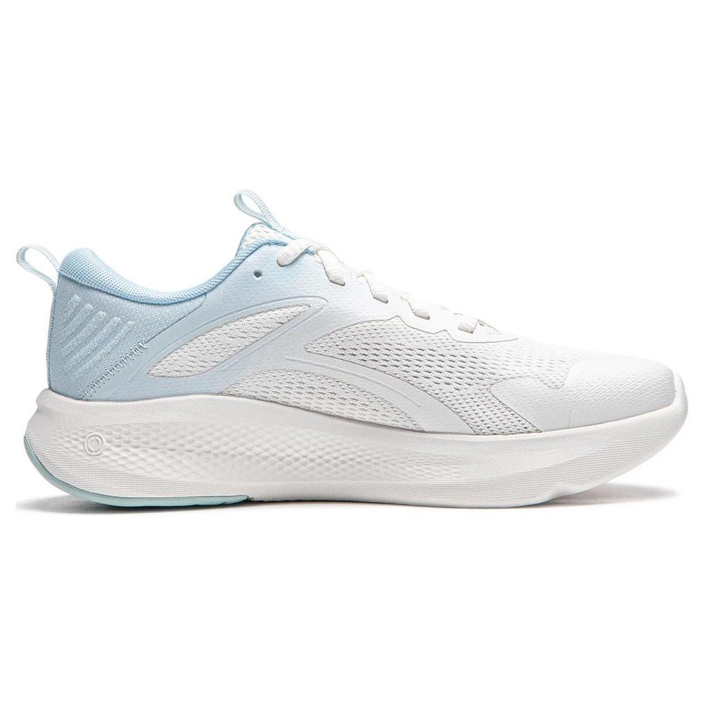 Li Ning Slip Resistant Abrasion Resistant Low Top Casual Shoes Women's White Blue AGLU260-1