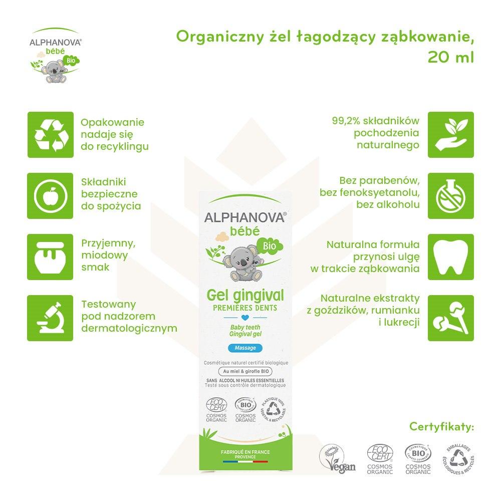 Żel Łagodzący Ząbkowanie, 20 Ml Alphanova Bebe Bio
