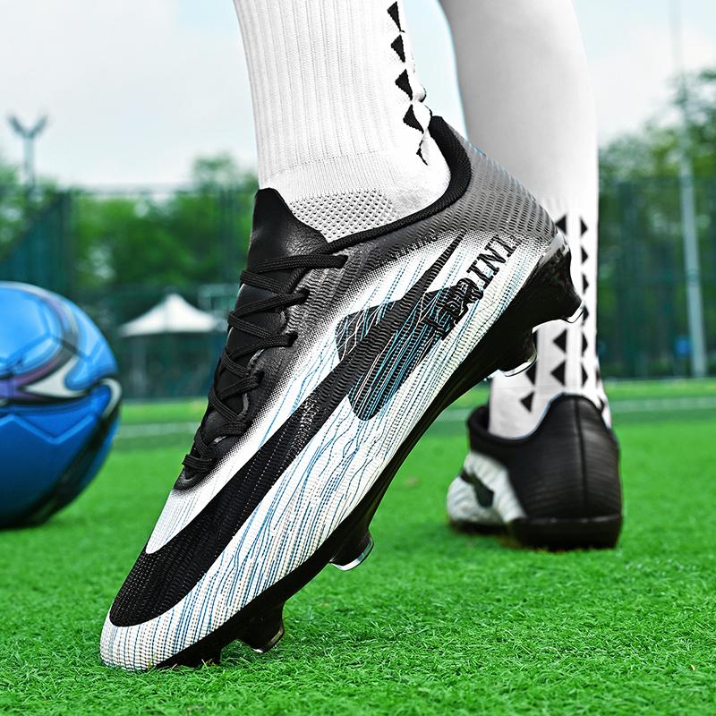 New Men Football Boots Outdoor Breathable Training Adult Cleats Soccer Shoes Sport Match Boys Non Slip Long Spikes Comfortable