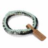 Braccialetti Elastici con Perline di Pietra Naturale da 4 mm (3 Pezzi) per Donna Uomo Agate Muschiate Quarzi Rosa Set di Braccialetti Elasticizzati con Etichetta Gioielli