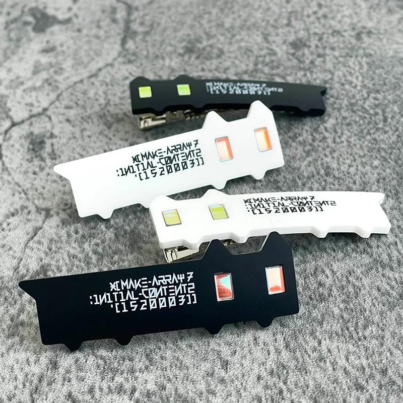 Cute Cartoon Black White Cat Acrylic Hair Clip For Women Girls Goth Hairpin Headwear Carnival Party Hair Accessories Gifts