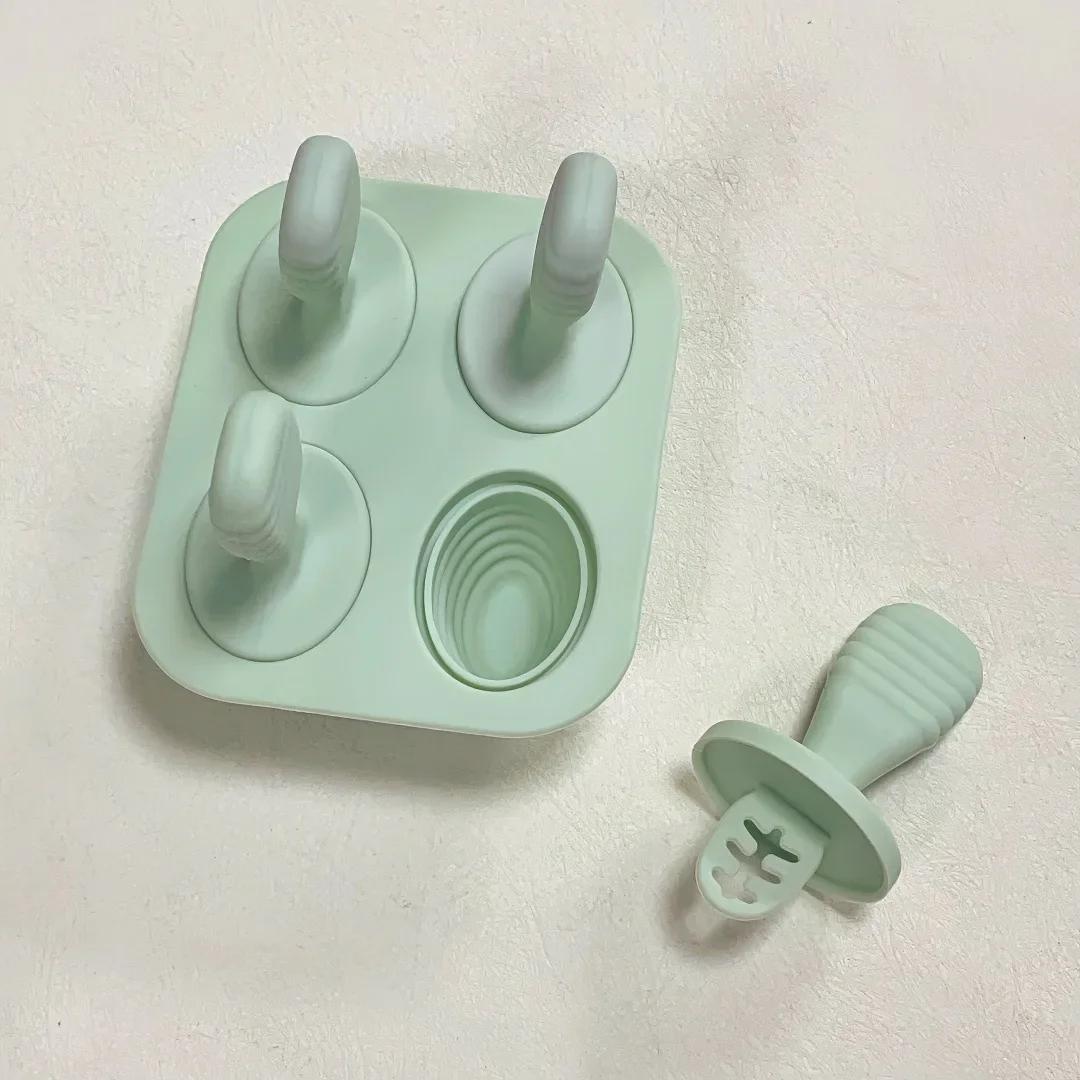 

Reusable Silicone Ice Cream Mold | Non-Toxic Homemade Frozen Treats & Breast Milk Storage | Kitchen Accessories Ice Tray for