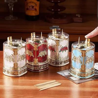 Porta stuzzicadenti tipo stampa retrò creativo, scatola per stuzzicadenti alla moda, ristorante di lusso, hotel, porta stuzzicadenti per la casa,