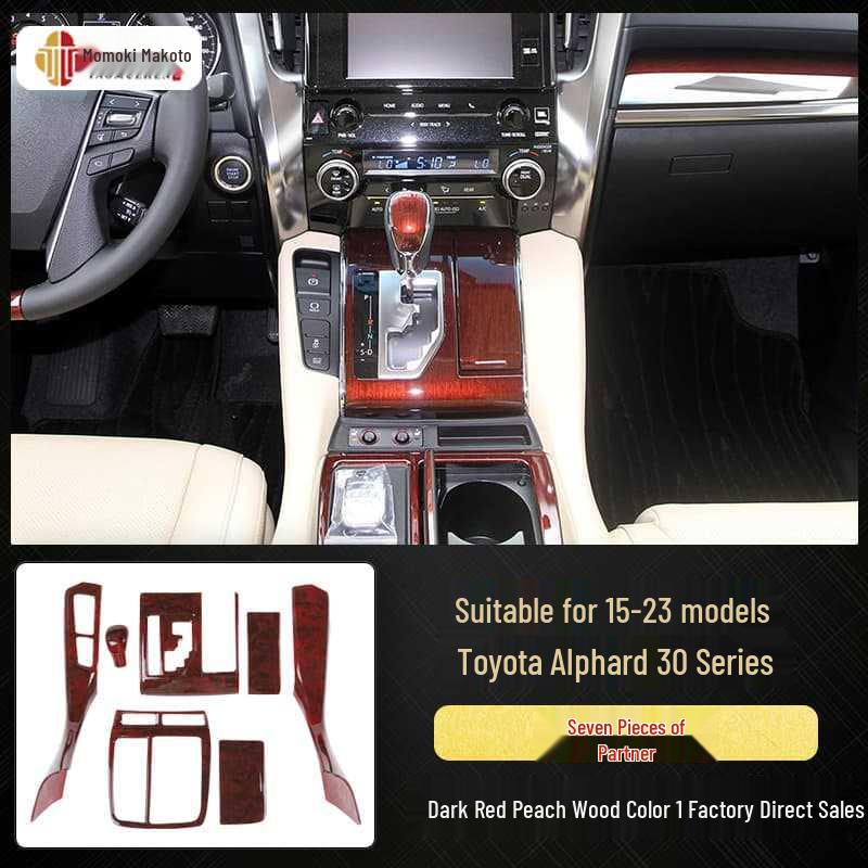 Carbon Fiber Interior Stickers for 15-23 Alphard Vellfire 30 Series, Scratch-Resistant