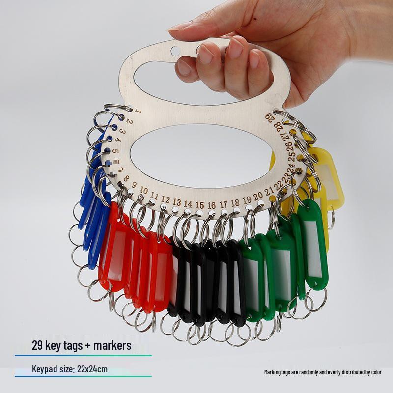 Stainless Steel Round Key Disk with Tag Ring for Key Management and Storage