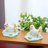 Funny Resin Slipping Chicken Figure Phone Stand Desk Decors Humorous Ornament Gift for Friend Family Birthday Holiday