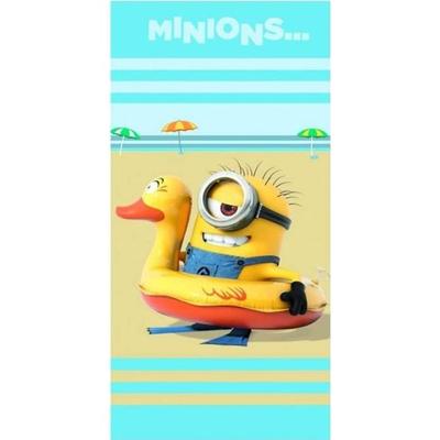 Serviette De Bain - LES MINIONS - 140x70 Cm - 100% Coton - Jaune - Rectangulaire