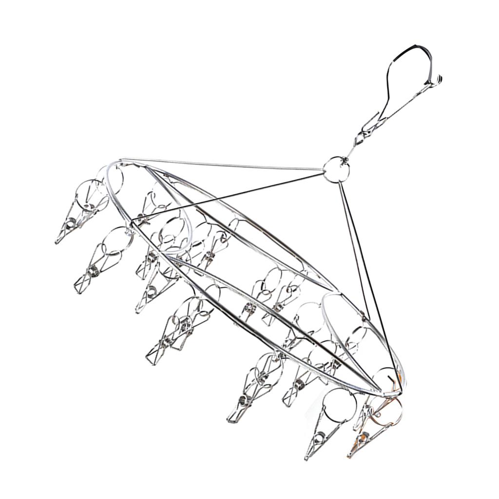 Clothes Drying Hanger Stainless Steel Multi Clip Laundry Drip Hanging Rack for Underwear Socks Hat