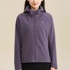Anta Running Series Solid Color Zipper Hooded Fleece Jacket Women Jacket Quiet-Purple 962345602-2