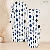 Women Plus Size Two Piece Set Long Sleeve Open Front Cardigan Round Neck Sleeveless Printed Bodycon Dress