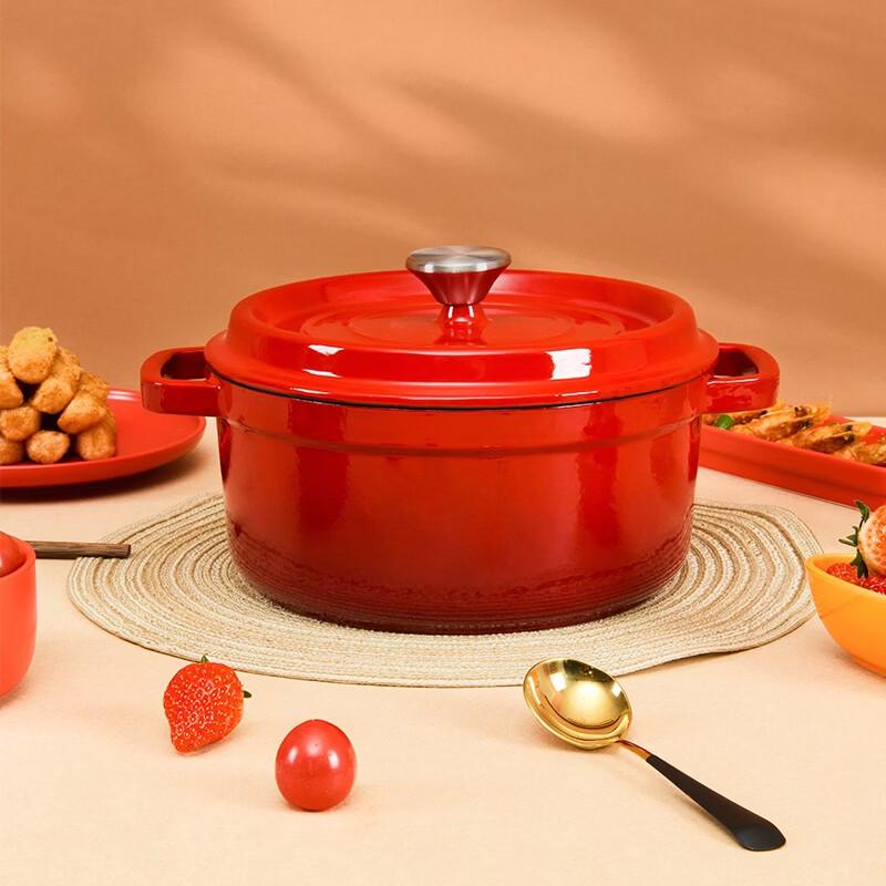 SGR Enamel Cast Iron Dutch Oven Pot