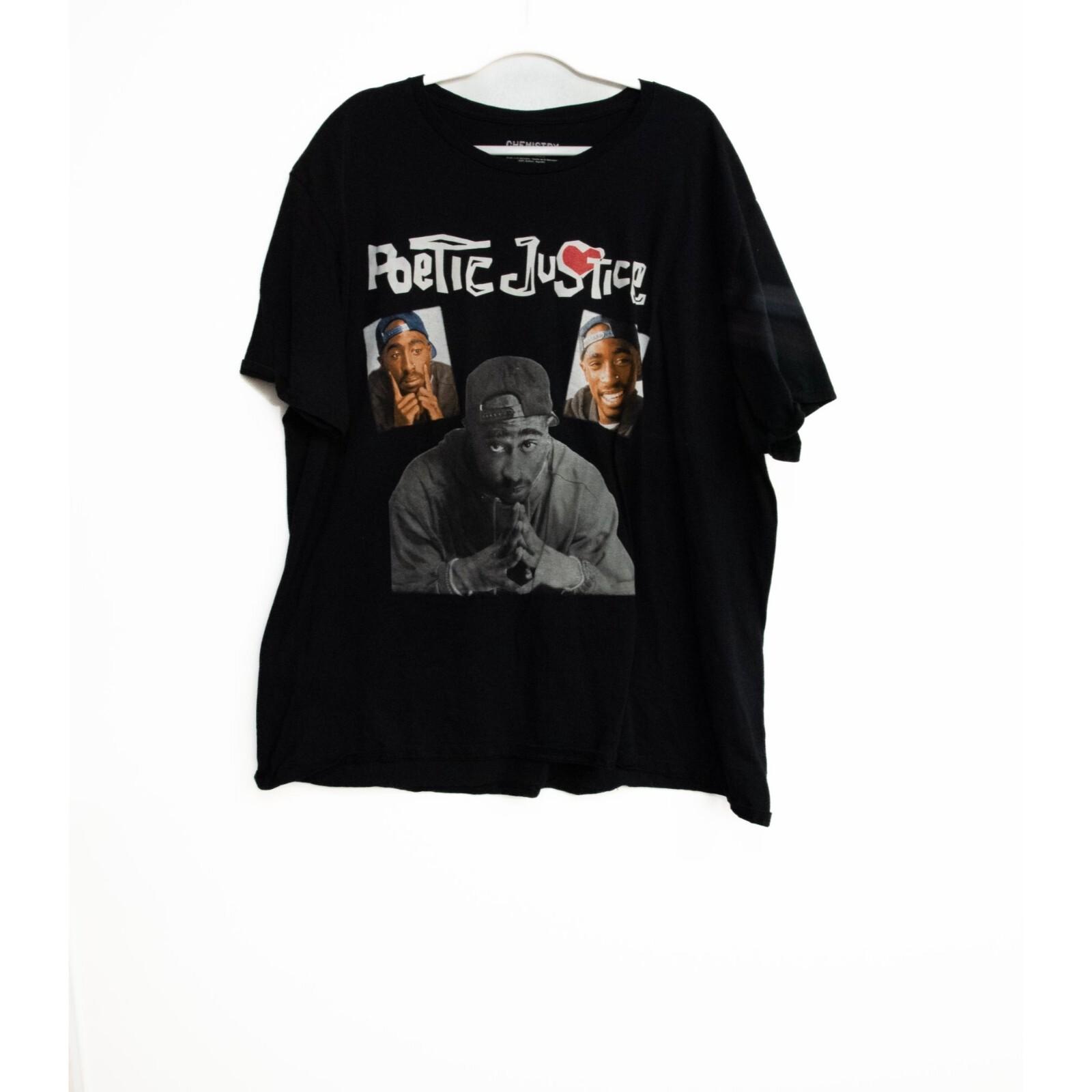 Poetic Justice Tupac Shakur Graphic Tee Shirt Chemistry Brand Black Cotton - XXXL