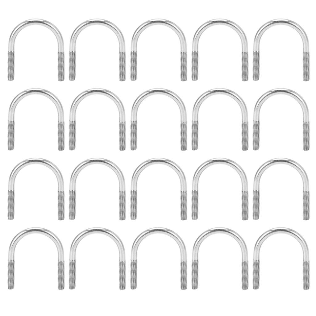 20Pcs UShaped Bolt Set 304 Stainless Steel M6x33 Machinery Parts Hardware Tools