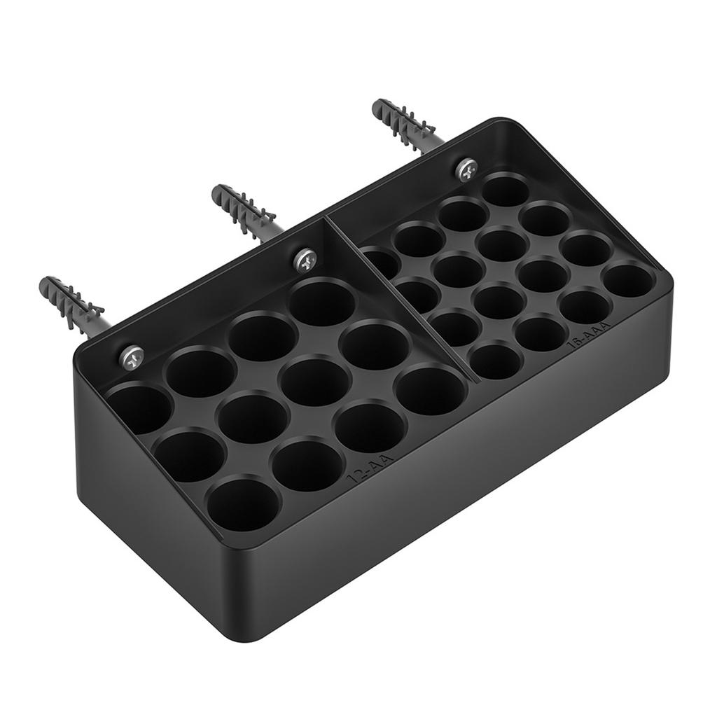 Small Battery Holder Battery Storage Box Wall Mountable with Quick Dispenser Streamlined Battery Organization