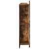 Headboard Cabinet with Storage Smoked Oak Wood Based Material