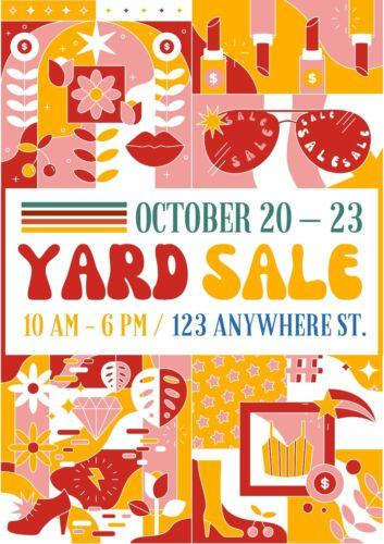 

Yard Garage Sale v Customized Sign Weatherproof AluminumAluminum 20x30cm（7.8x11.8inch）
