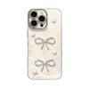 Pearl Bow Bracelet Is Suitable for Apple 16 Shell Pattern Mobile Phone Case 13promax Premium Sense 14 New Women's 15.