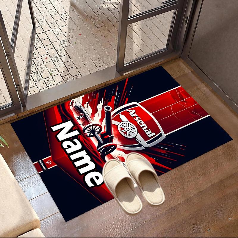 Custom Name Personalized Arsenal F.C Print Carpet, Versatile Home Decor Rug, for Playroom, Apartment, Balcony, Entryway, Hallway Gift