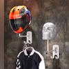 Wall Mount Motorcycle Helmet Rack Helmet Holder Skull Shape Hat Rack Decorative Wall Mount Helmet Display Holder For Halloween