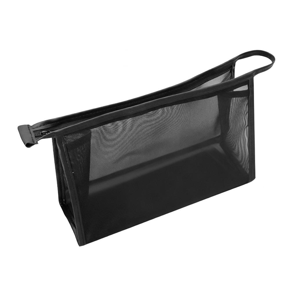 Mesh Transparent Makeup Bag Large Capacity Portable Lipstick Storage Bag Simple Style Toiletries Bag Cosmetic Storage