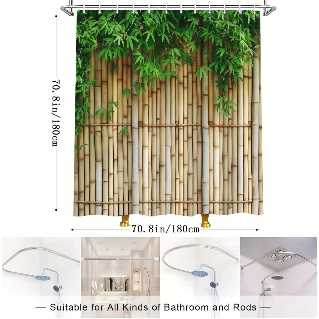 Bamboo Forest Shower Curtain - Multi-Style Bath Decor, Perfect for Those Who Love Nature-Inspired and Practical Designs