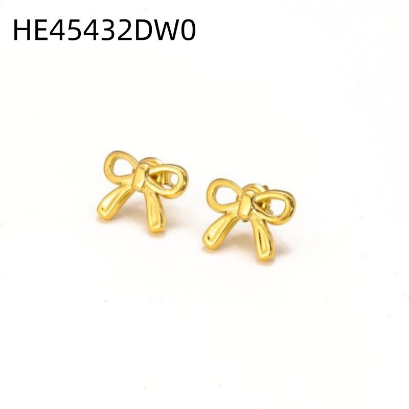 CARLIDANA Fashion Waterproof Stainless Steel Earring Trendy Bow Earrings Gold Plated Butterfly Bow Knot Stud Earrings for Women
